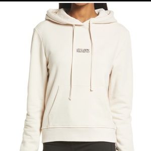 Allsaints Ryder Hoodie in ivory size small